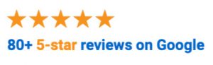 80 5-star reviews on Google